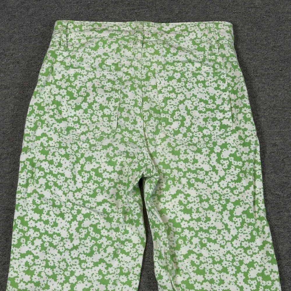 BDG Green White Ditsy Floral Button Fly Boho Hippie Sailor Pockets Women's 26‎